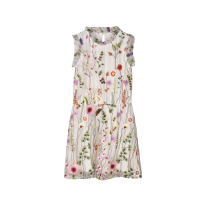 kleed bloemen borduursel white