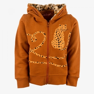 Sweater met rits caramel
