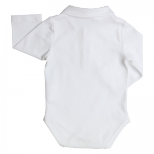 Polo romper white/grey