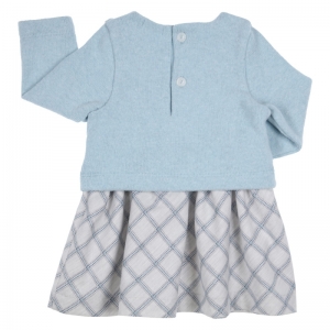 Combi dress grey/blue