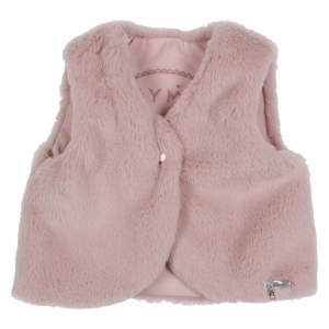Gilet pels oldrose