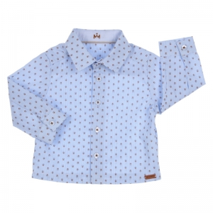 Hemd blue/camel