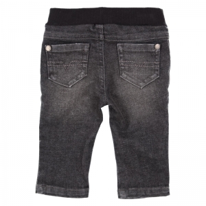 Jeans met elastiek antracite
