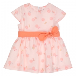 Kleed print libellen oldrose/orange