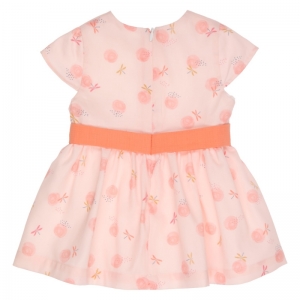 Kleed print libellen oldrose/orange