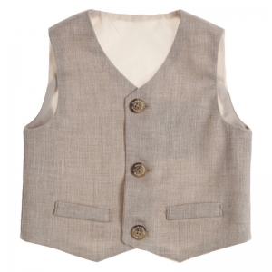 Gilet met knoopsluiting beige