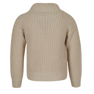 Pull effen tricot ecru