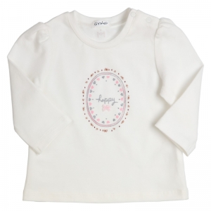 T-shirt Happy offwhite/liGHTP