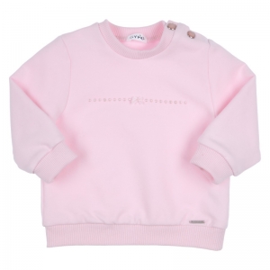 Sweater met strass en strikje lightpink