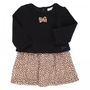 Kleed rok in tijgermotief camel/black
