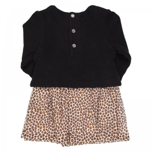 Kleed rok in tijgermotief camel/black