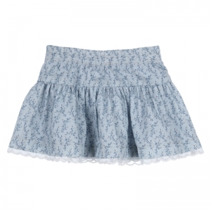 Rok gebloemd blue