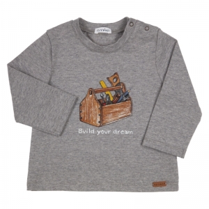 T-shirt Build your dream greychine