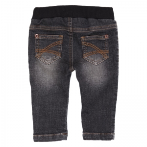 Jeans met elastiek antracite