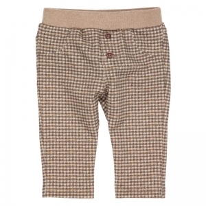 Broek geruit beige/brown
