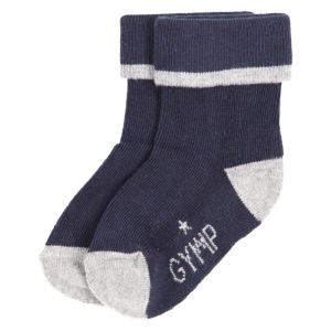 Kousen 2 kleuren navy/grey