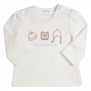 T-shirt lm borduring oFfwhite