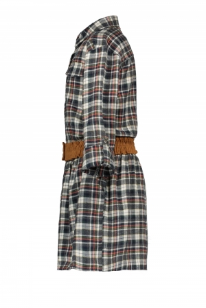 Kleed geruit met suede centuur 904