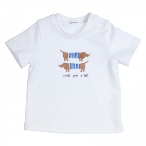 T-shirt WOOF YOU A LOT WHITE