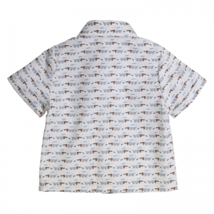Hemd korte mouw white/blue