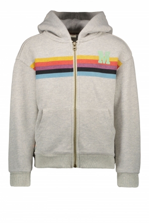 Hoodie met rits en streep 750