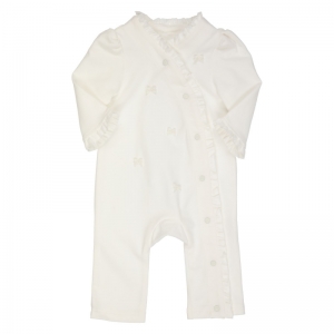 Kruippakje strikjes oFfwhite