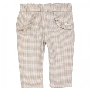 Broek met frul beige/gold
