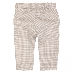 Broek met frul beige/gold