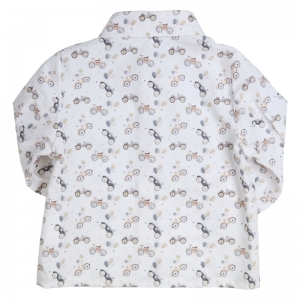Hemd White/beige/gre
