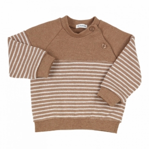 Pull gestreept beige/white