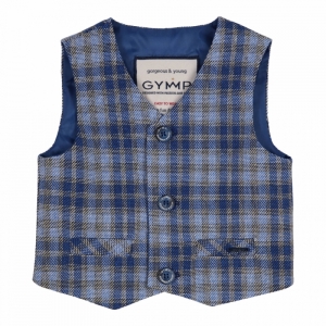 Gilet geruit blue