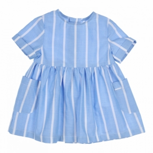 Kleed gestreept light blue/whit