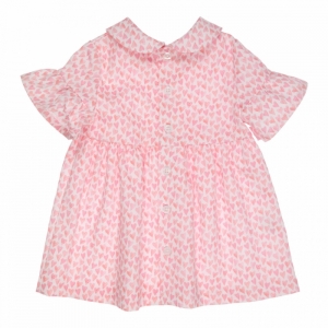 Kleed bedrukt light pink/whit