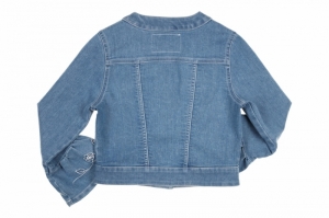 Jas jeans brodderie lightblue