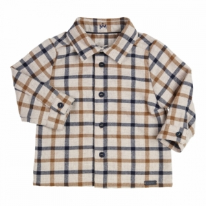Hemd OLIMPO beige/navy