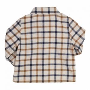 Hemd OLIMPO beige/navy