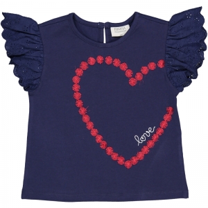 T-shirt rood hartje blu