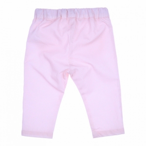 Broek vichy roos light pink-whit