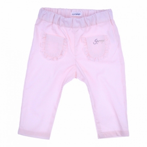 Broek vichy roos light pink-whit