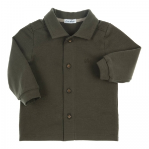 Hemd effen jersey khakI