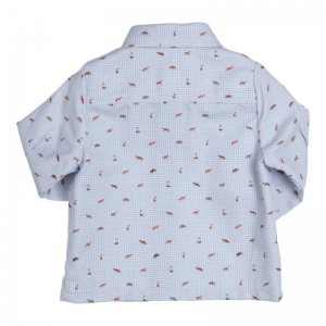 Hemd vosjes light blue-came