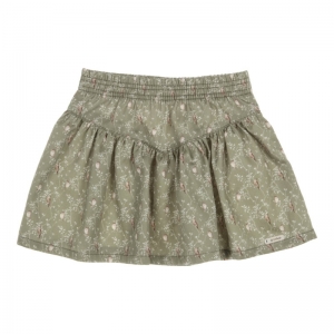 Rok gebloemd green
