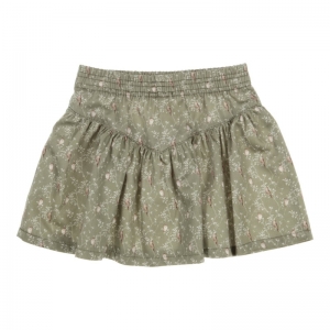 Rok gebloemd green
