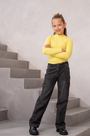 Broek jeans black denim