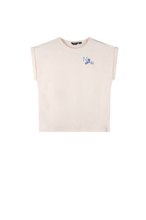 T-shirt opdruk pearled ivory