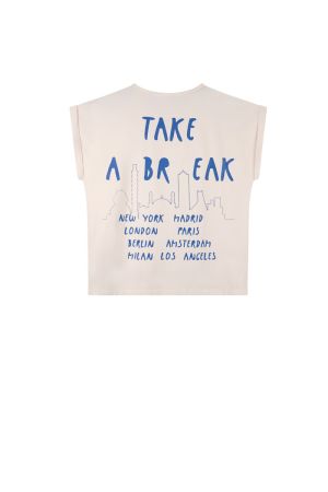 T-shirt opdruk pearled ivory