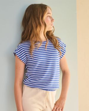 T-shirt gestreet nautical blue