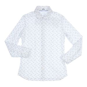Hemd print white/navy