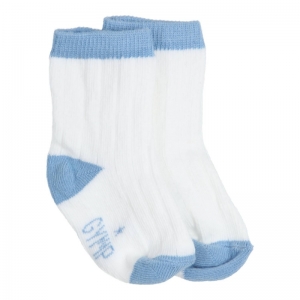 Kousen rib white/blue