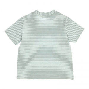 T-shirt gestreept, sailor off white/mint